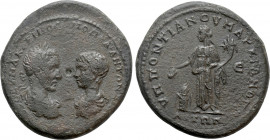 MOESIA INFERIOR. Marcianopolis. Macrinus with Diadumenian (217-218). Ae Pentassarion. Pontianus, legatus consularis