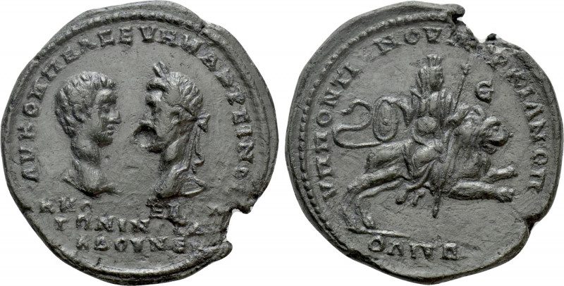 MOESIA INFERIOR. Marcianopolis. Macrinus, with Diadumenian (217-218). Ae Pentass...
