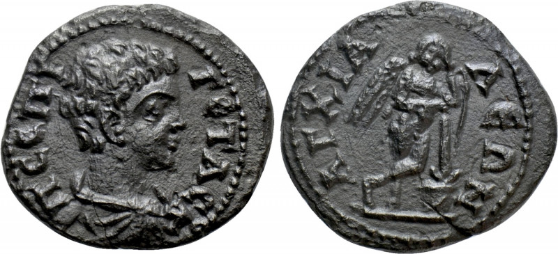 THRACE. Anchialus. Geta (Caesar, 198-209). Ae. 

Obv: Π CEΠT ΓETAC K. 
Barehe...