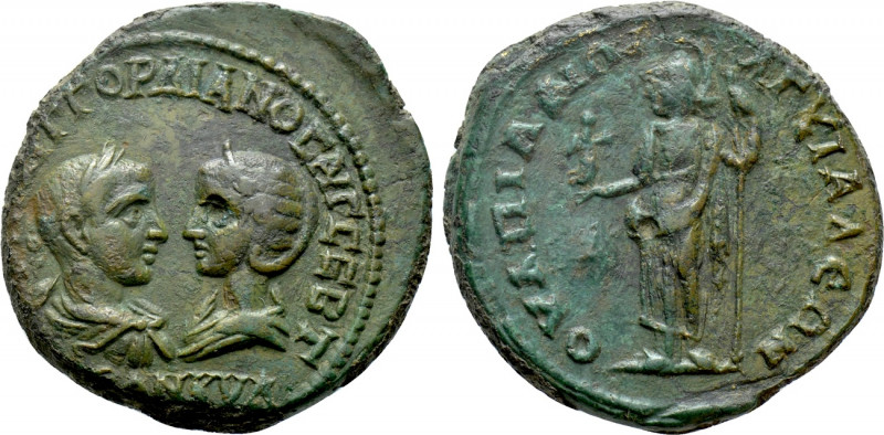 THRACE. Anchialus. Gordian III, with Tranquillina (238-244). Ae. 

Obv: ΑΥΤ Κ ...