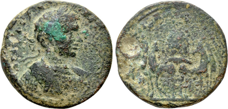 JUDAEA. Aelia Capitolina. Elagabalus (218-222). Ae. 

Obv: Laureate and cuiras...