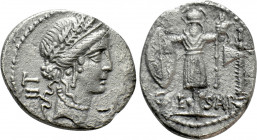 JULIUS CAESAR. Denarius (48 BC). Military mint traveling with Caesar