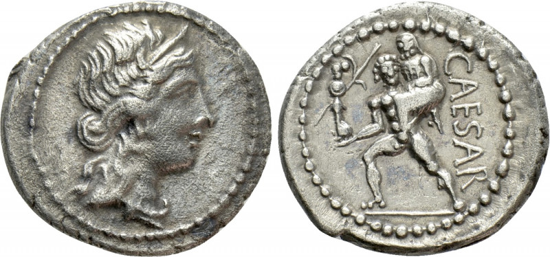 JULIUS CAESAR. Denarius (48-47 BC). Military mint traveling with Caesar in North...