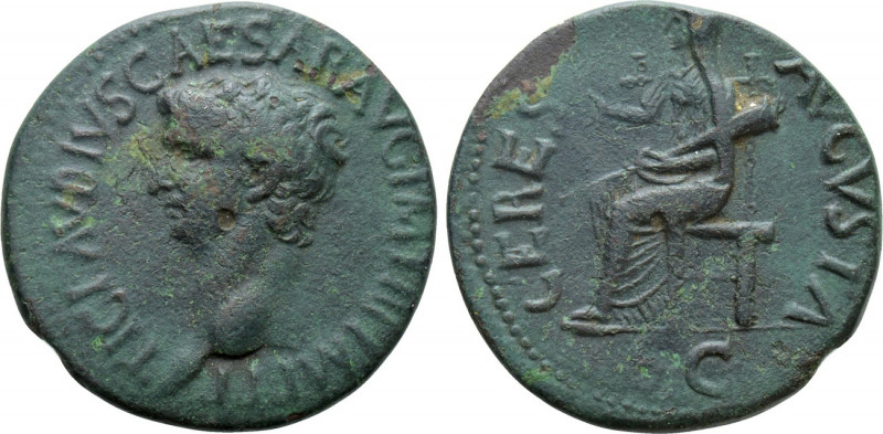 CLAUDIUS (41-54). Dupondius. Rome. 

Obv: TI CLAVDIVS CAESAR AVG P M TR P IMP ...