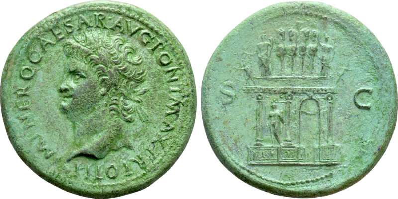 NERO (54-68). Sestertius. Lugdunum. 

Obv: IMP NERO CAESAR AVG PONT MAX TR POT...