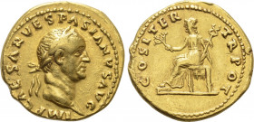 VESPASIAN (69-79). GOLD Aureus. Rome