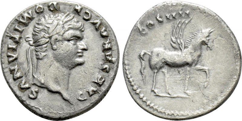 DOMITIAN (Caesar, 69-81). Denarius. Rome. 

Obv: CAESAR AVG F DOMITIANVS. 
La...
