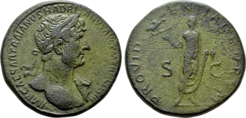 HADRIAN (117-138). Sestertius. Rome. 

Obv: IMP CAESAR TRAIANVS HADRIANVS AVG ...