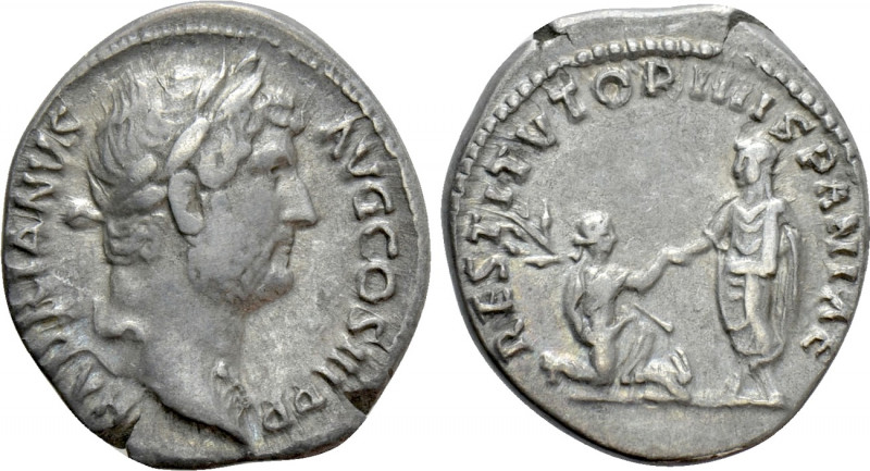 HADRIAN (117-138). Denarius. Rome. "Restitutor Series" issue. 

Obv: HADRIANVS...