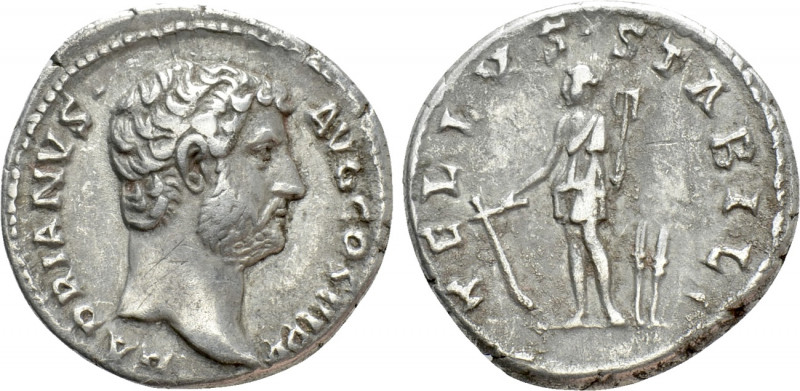 HADRIAN (117-138). Denarius. Rome. 

Obv: HADRIANVS AVG COS III P P. 
Bare he...