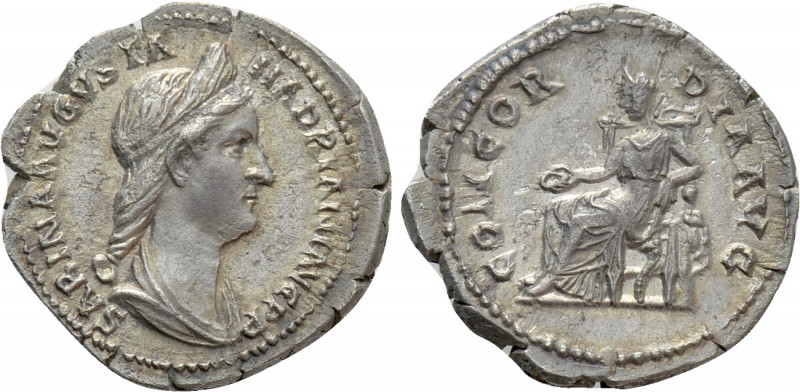 SABINA (Augusta, 138-136/7). Denarius. Rome. 

Obv: SABINA AVGVSTA HADRIANI AV...