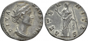 DIVA FAUSTINA I (Died 140/1). Denarius. Rome. Struck under Antoninus Pius