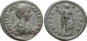 GETA (209-211). Denarius. Laodicea ad Mare