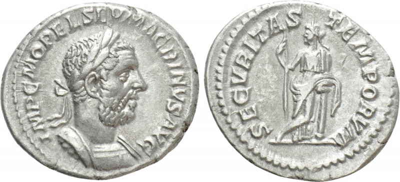 MACRINUS (217-218). Denarius. Rome. 

Obv: IMP C M OPEL SEV MACRINVS AVG. 
La...