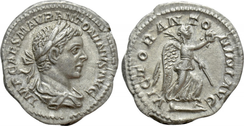ELAGABALUS (218-222). Denarius. Rome. 

Obv: IMP CAES M AVR ANTONINVS AVG. 
L...