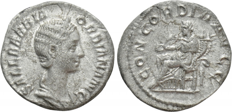 ORBIANA (Augusta, 225-227). Denarius. Rome. 

Obv: SALL BARBIA ORBIANA AVG. 
...