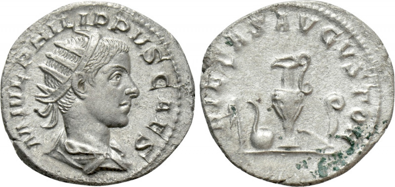 PHILIP II (Caesar, 244-247). Antoninianus. Rome. 

Obv: M IVL PHILIPPVS CAES. ...