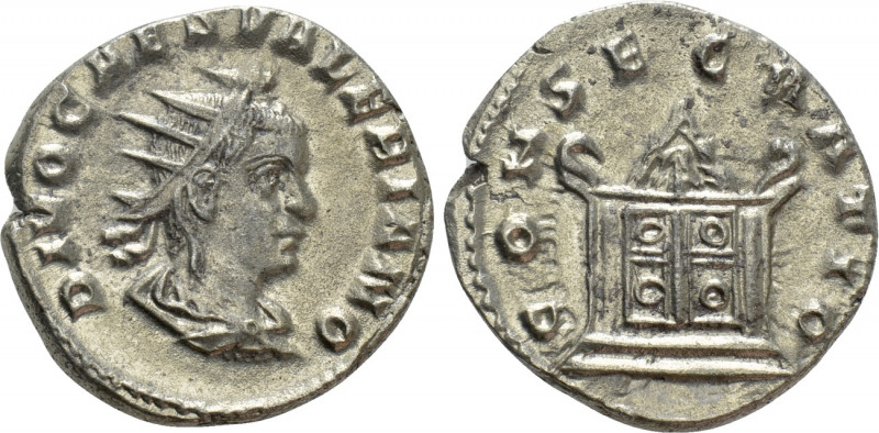 DIVUS VALERIAN II (Died 258). Antoninianus. Rome. 

Obv: DIVO CAES VALERIANO. ...