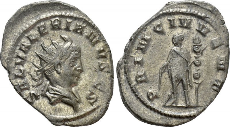SALONINUS (Caesar, 258-260). Antoninianus. Mediolanum. 

Obv: SAL VALERIANVS C...
