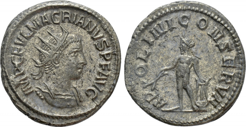 MACRIANUS (Usurper, 260-261). Antoninianus. Samosata. 

Obv: IMP C FVL MACRIAN...