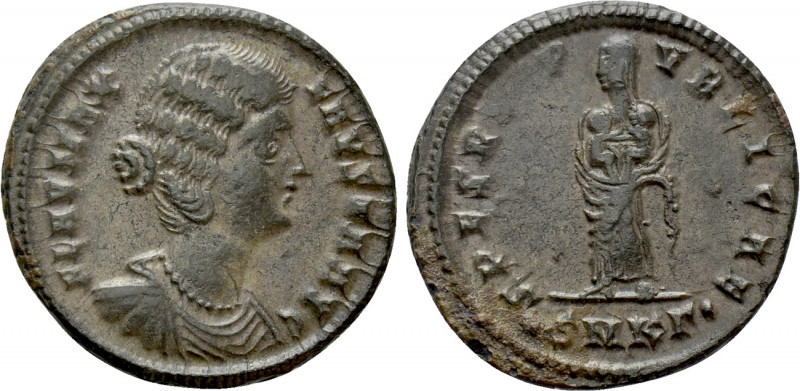 FAUSTA (Augusta, 324-326). Follis. Cyzicus. 

Obv: FLAV MAX FAVSTA AVG. 
Drap...