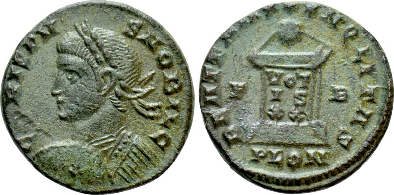 CRISPUS (Caesar, 316-326). Follis. Londinium. 

Obv: CRISPVS NOBIL C. 
Laurea...