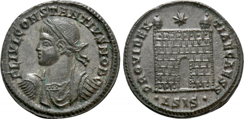 CONSTANTIUS II (Caesar, 324-337). Follis. Siscia. 

Obv: FL IVL CONSTANTIVS NO...