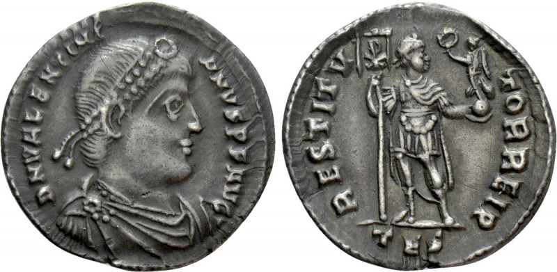 VALENTINIAN I (364-375). Siliqua. Thessalonica. 

Obv: D N VALENTINIANVS P F A...
