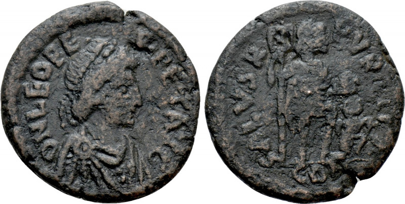 LEO I (457-474). Nummus. Constantinople or Cherson. 

Obv: D N LEO PERPET AVG....