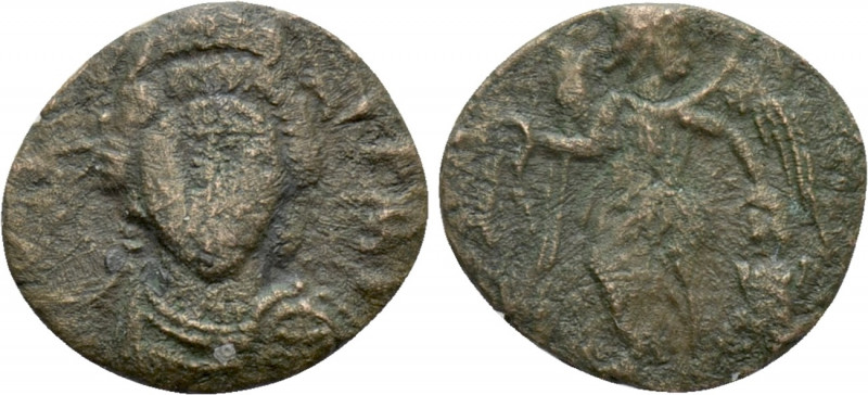ZENO (Second reign, 476-491). Nummus. Nicomedia(?). 

Obv: Helmeted, diademed ...