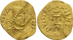 CONSTANTINE IV POGONATUS (668-685). GOLD Tremissis. Constantinople