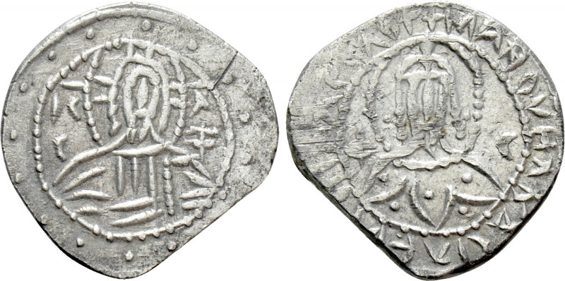 MANUEL II PALAEOLOGUS (1391-1423). 1/2 Stavraton. Constantinople. 

Obv: IC - ...