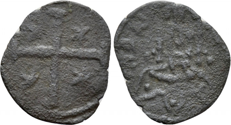 MANUEL II PALAEOLOGUS (1391-1423). Ae Follaro. Constantinople. 

Obv: Greek cr...