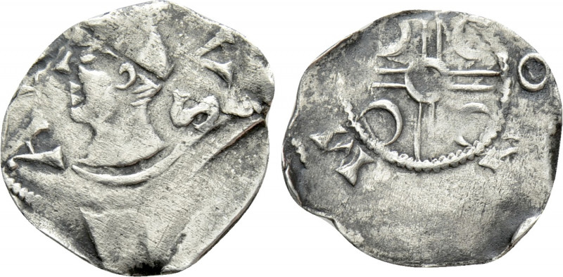BELGIUM. Namur. Albert III (1064-1102). Denar. 

Obv: Head left.
Rev: Double-...