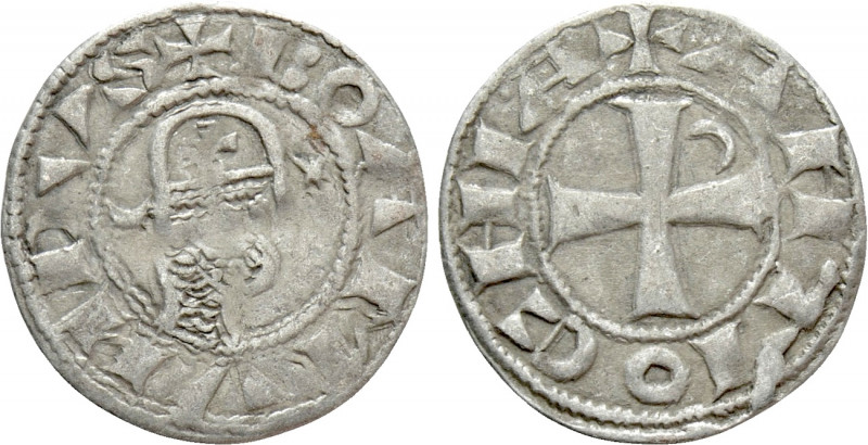 CRUSADERS. Antioch. Bohémond III (1163-1201). BI Denier. 

Obv: + BOAMVNDVS. ...