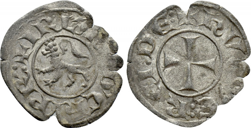 CRUSADERS. Cyprus. Hugh III (1324-1359). Denier. 

Obv: + hVGVЄ RЄI DЄ. 
Cros...