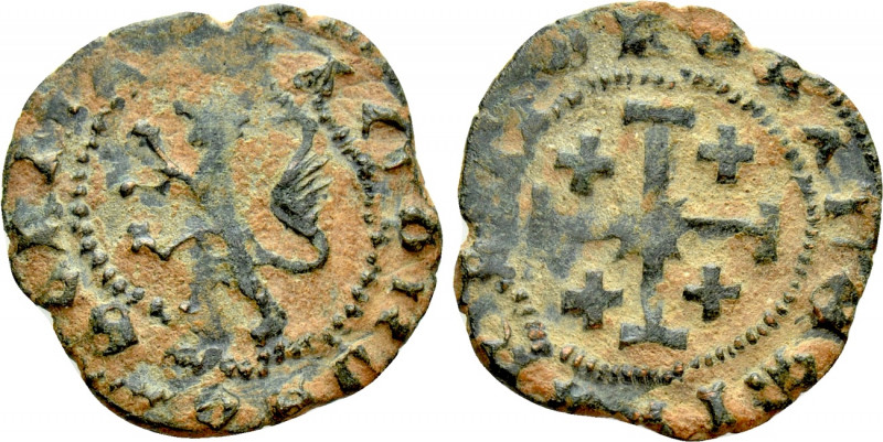 CRUSADERS. Cyprus. James II (1460-1473). Ae Sezin. 

Obv: Lion rampant left.
...