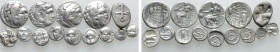 14 Greek Silver Coins
