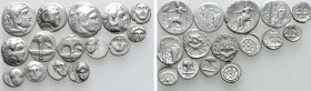 15 Greek Silver Coins