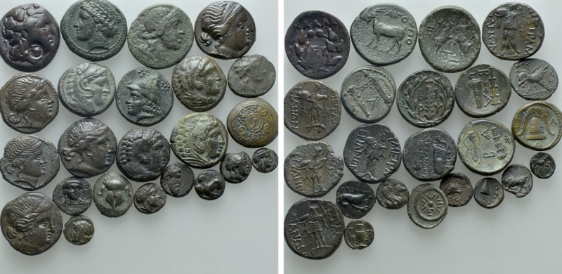 23 Greek Coins. 

Obv: .
Rev: .

. 

Condition: See picture.

Weight: g...