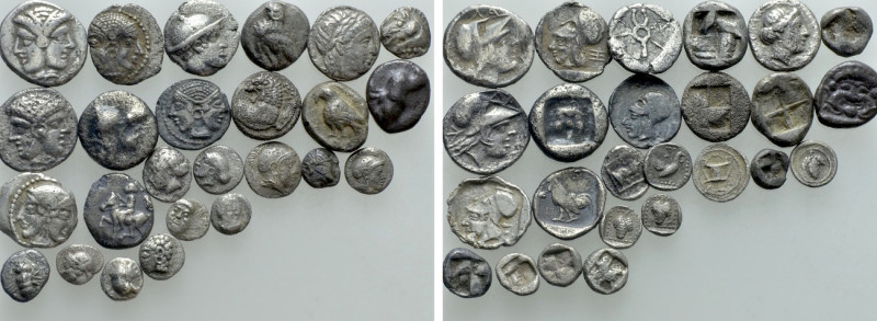 25 Greek Coins. 

Obv: .
Rev: .

. 

Condition: See picture.

Weight: g...