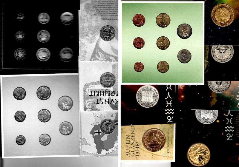 55 Coin Sets etc. of Austria (Circa 110 Euro, 770 Schilling, Silver and Bronze M...