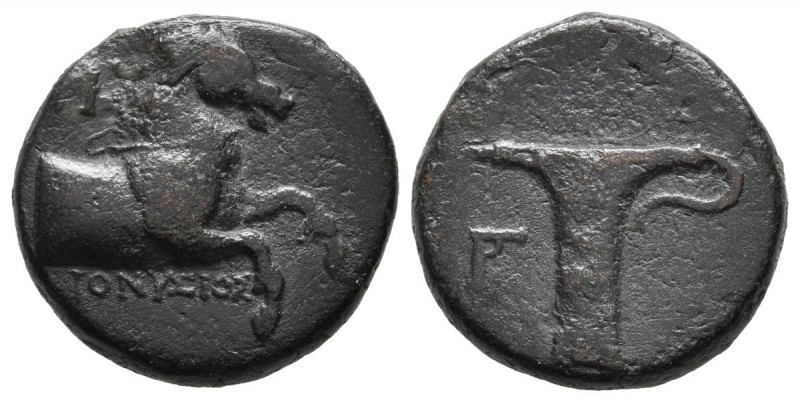 AEOLIS, Kyme. Ae15. (Ae. 3,84g/15mm). 320-250 a.C. Magistrado de Dionysos. (BMC ...