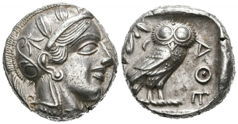 ATICA, Atenas. Tetradracma. (Ar. 17,17g/24mm). 454-404 a.C. (HGC 4, 1597; Kroll ...