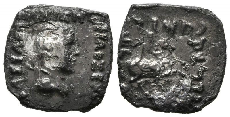 BACTRIA, Philoxenos Aniketos. Dracma. (Ar. 1,25g/15mm). 125-110 a.C. (Seaby 7664...