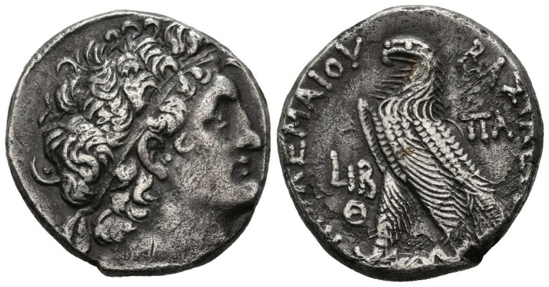 REINO PTOLEMAICO DE EGIPTO, Cleopatra III y Ptolomeo X Alexander I. Tetradracma....