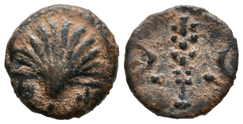 ARSE-SAGUNTO (Sagunto, Valencia). 1/8 Calco. (Ae. 1,39g/13mm). 300-200 a.C. (FAB...