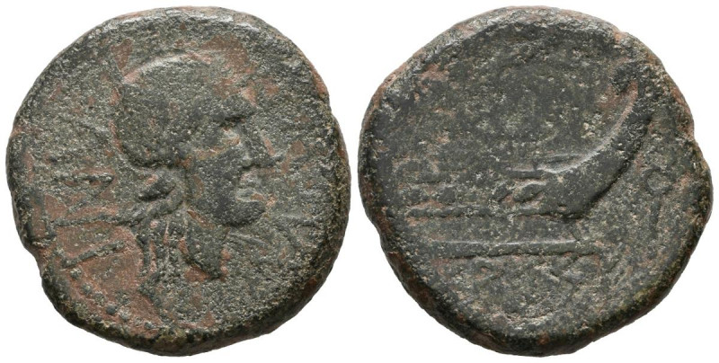 ARSE-SAGUNTO. (Sagunto, Valencia). As. (Ae. 20,77g/31mm). 50-20 a.C. (FAB-2078)....