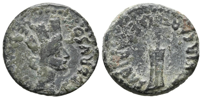 CARTEIA (San Roque, Cádiz). Semis. (Ae. 3,39g/19mm). 14-36 d.C. (FAB-686). Anv: ...