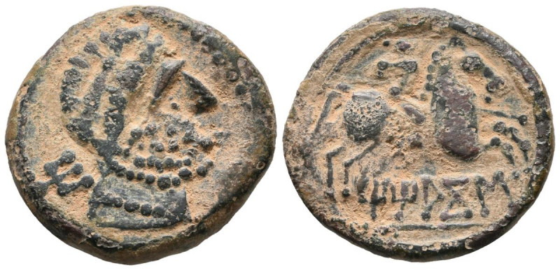 TITIACOS (Tricio, La Rioja). Semis. (Ae. 10,45g/26mm). 120-20 a.C. (FAB-2395). A...